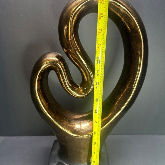 Three Hands Abstract Sculpture Table Top Display Gold Ceramic Home Decor 16.5" - Picture 8 of 10